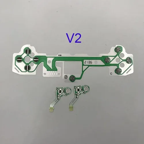 Vista 2 de Teclado de película conductora Flex Cable para PS5 Versión 1.0 2.0 Botón Controlador Cinta Reemplazo de la Placa de Circuito (Último V2.0)