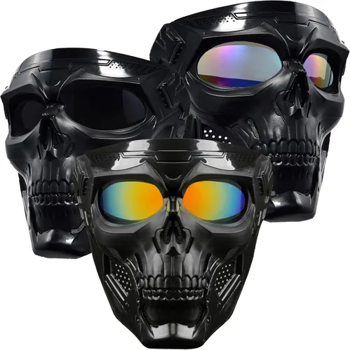 Vista 14 de Máscara facial de motocicleta de cara completa, gafas de bicicleta de tierra motocross, ATV, todoterreno, gafas de conducción y carreras