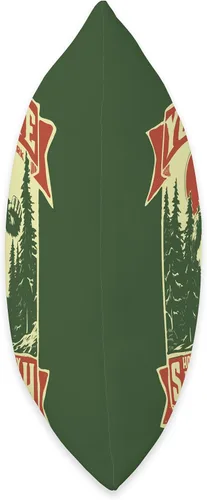 Vista 2 de Yeti Habitation Project - Bigfoot & Sasquatch Art Yosemite Park Home of The Mighty Sasquatch Bigfoot - Almohada retro (16 x 16 pulgadas), multicolor
