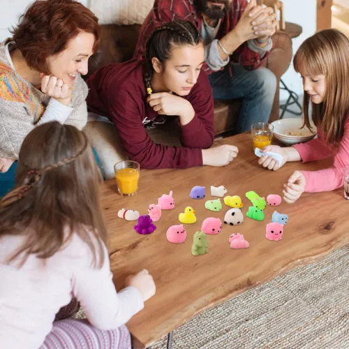 Vista 3 de 20 piezas Kawaii Mochi Animal Squishies para aliviar el estrés, juguetes para apretar, regalos de cumpleaños, premios en el aula, regalos de fiesta