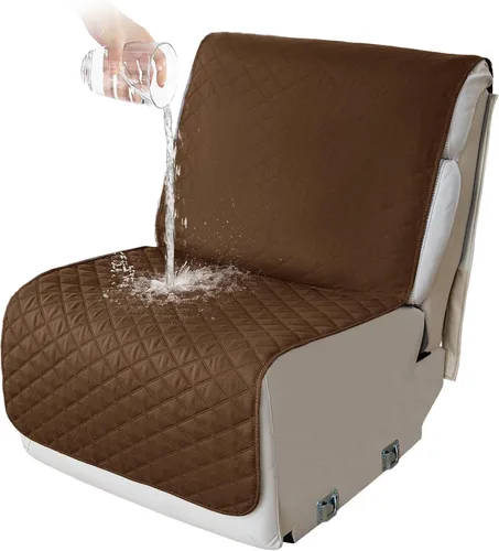 Vista 106 de HDCAXKJ Fundas impermeables 100% impermeables para sofá reclinable en forma de L, lavable, acolchada y suave para perros y mascotas, 1 funda de Negro