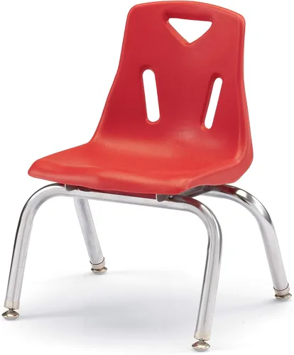 Vista 23 de Berries silla apilable con patas cromadas