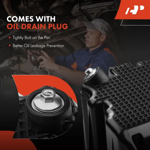 Vista 7 de A-Premium - Sump de aceite de motor con tapón de drenaje y pernos Compatible with Dodge Durango 2011-2015, Jeep Grand Cherokee 2011-2018, 5.7L
