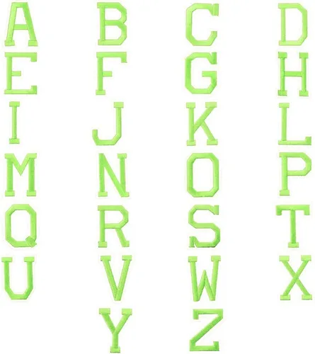 Vista 15 de Locomo - Parche para planchar con letras individuales del alfabeto, parche bordado de la A a la Z, insignia de nombre, adorno de apliques