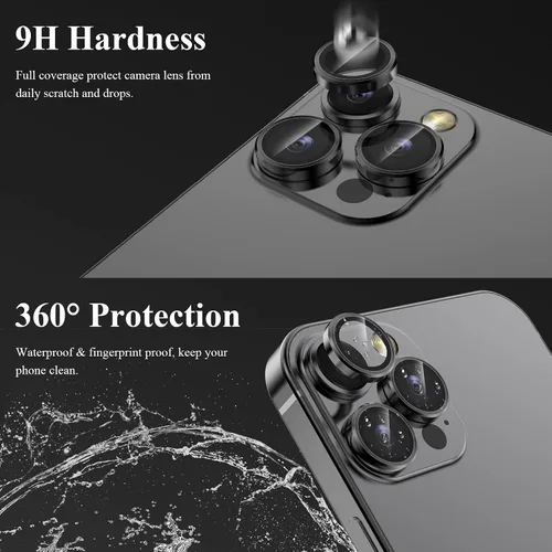 Vista 3 de YWXTW Protector de lente de cámara diseñado para iPhone 14 Pro Max, protector de lente de cámara para iPhone 14 Pro, protector de lente de cámara