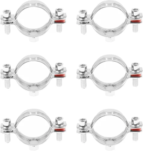 Vista 8 de Gancho de anillo de acero inoxidable 304, abrazadera para colgar tubos, soporte de tubo de pared ajustable, colgador de tubo de anillo dividido