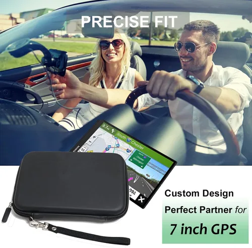 Vista 2 de 7 pulgadas duro GPS caso cremallera bolsa transporte viaje bolsa cubierta para 6" 7" navegación GPS Garmin DriveSmart 76 71 66 65 65T Dezl Otr 710