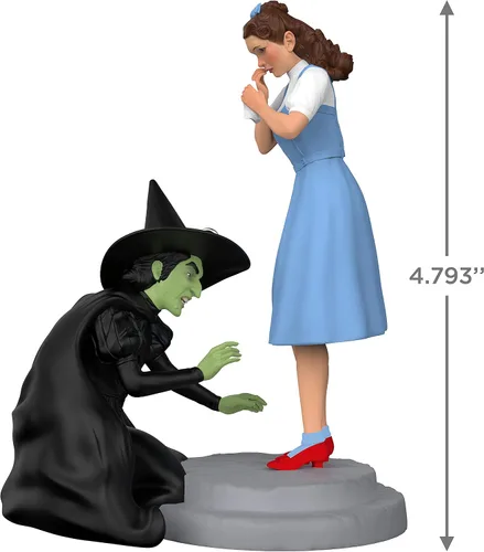 Vista 5 de Hallmark Keepsake Adorno de Navidad 2021, El Mago de Oz Bruja Malvada del Oeste y Dorothy ¡Dame esas pantuflas!
