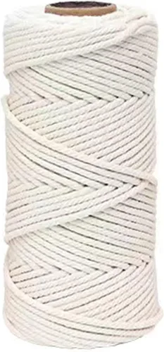 Vista 12 de Cuerda de algodón de 0.039 pulgadas para macramé de 820 pies para cocina, cuerda para asar, atar carne, pavo, envoltura de regalos, manualidades