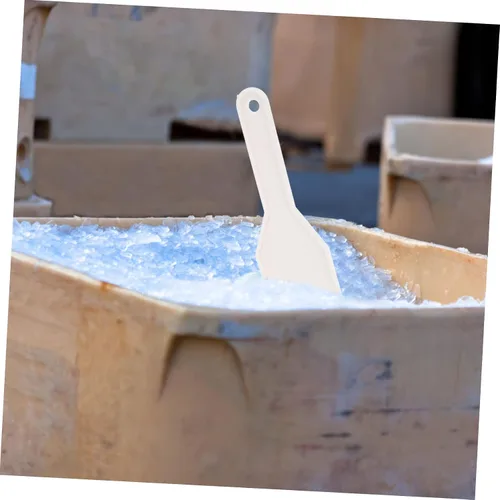 Vista 5 de Beaupretty Raspador de hielo para refrigerador, pala de plástico con agujero para colgar, congelador de mano, removedor de hielo para cocina y uso