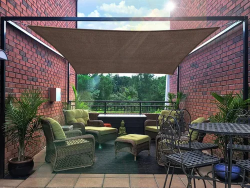 Vista 9 de Toldo tipo vela para patios, pérgolas, patios traseros, jardines y exteriores, rectangular, tela para sombra que bloquea los rayos ultravioleta, 6 x
