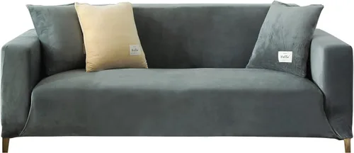 Vista 15 de MIFXIN Funda elástica de terciopelo para sofá, 1 pieza, funda de elastano para sillón, protector de muebles para sala de estar, decoración del hogar