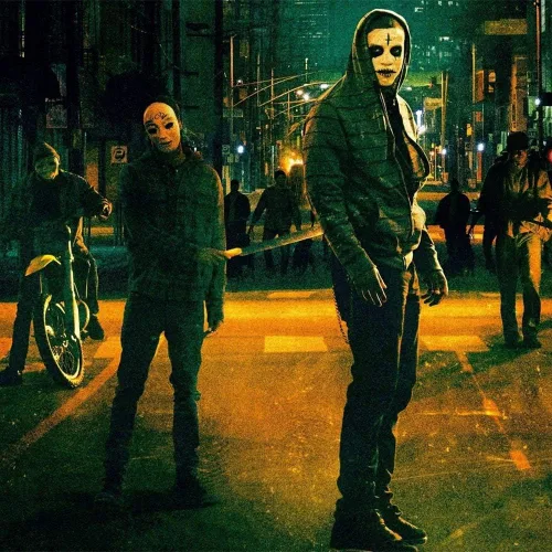 Vista 7 de Máscaras con cruz e inscripción de God para pareja de la película The Purge