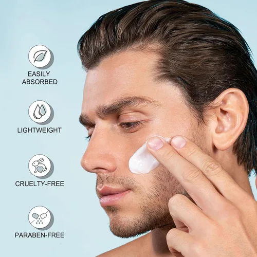 Vista 6 de JVR Máscara removedor de puntos negros y crema hidratante facial para hombres, crema antienvejecimiento para hombres, máscara negra de carbón
