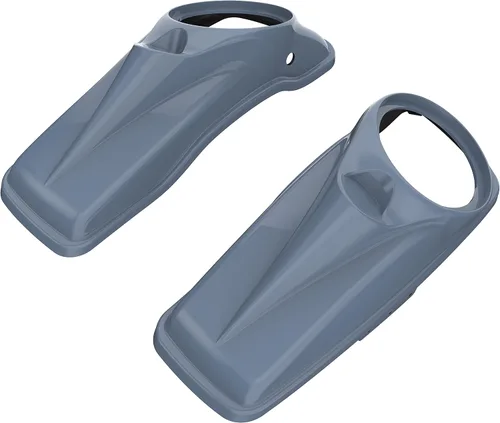 Vista 82 de Tapas para bocinas de motocicleta aptas para 2014+ Harley Touring Hard Saddle Bags - Whisky ámbar, 8 pulgadas Amber Whiskey
