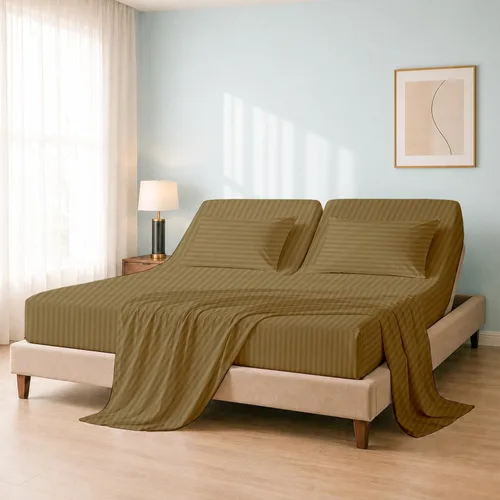 Vista 15 de Cottingon Juego de sábanas Queen de 4 piezas para camas ajustables, 100% algodón egipcio de 28 pulgadas, hojas flexibles para dormir con números