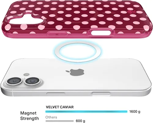 Vista 1114 de VELVET CAVIAR Funda para iPhone 15, compatible con MagSafe, probada contra caídas de 10 pies, fundas protectoras de diseño, leopardo color rosa