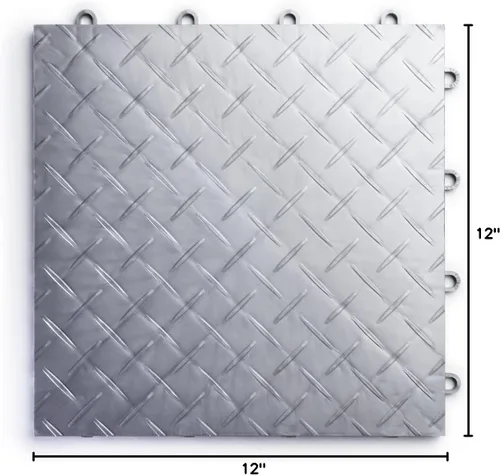 Vista 8 de Big Floors RaceDeck Diseño de Placa de Diamante, Baldosa de Piso Modular Entrelazante Durable para Garaje