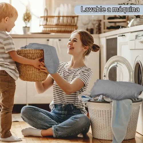 Vista 6 de Yoofoss - Juego de 2 sábanas protectoras impermeables para colchón de cuna, 52 x 28 pulgadas Quilted Soft and Breathable Crib Mattress Pad Cover
