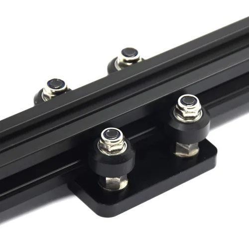 Vista 5 de Pequeña Rueda en V con Placa para Perfil de Aluminio 2020 para CNC y Impresora 3D