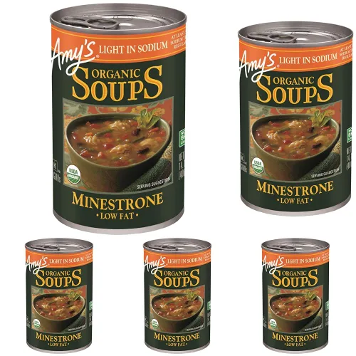 Vista 11 de Amy's Sopas, sopa de minestrona orgánica ligera en sodio, 14.1 onzas