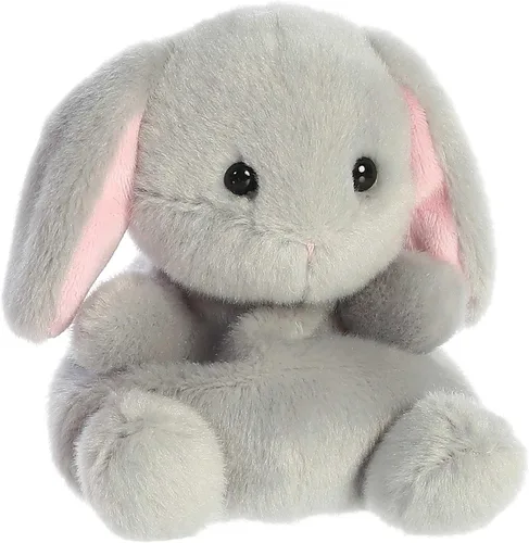 Vista 3 de Aurora® Adorable Palm Pals™ Pebbles Bunny™ - Juego de bolsillo - Diversión coleccionable - Gris 5 pulgadas