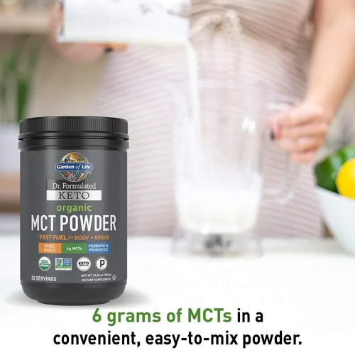 Vista 6 de Garden of Life Péptidos de colágeno alimentados con pasto 28 porciones y polvo orgánico MCT 30 porciones paquete