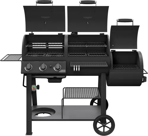 Vista 2 de Oklahoma Joe's Canyon Combo DLX 24203005 - Ahumador y parrilla a gas propano