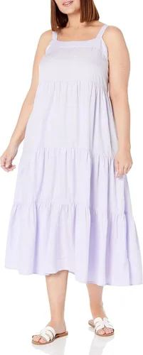 Vista 4 de The Drop - Vestido suelto y largo modelo Britt, escalonado, para mujer