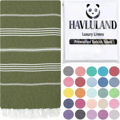 Vista 10 de Havluland - Juego de toallas de baño (100 % algodón turco)