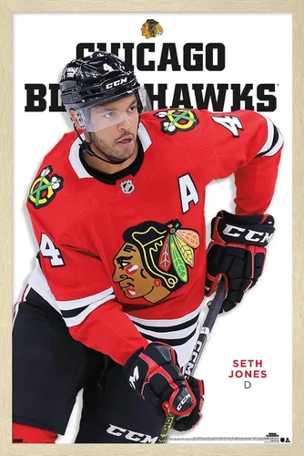 Vista 7 de Trends International NHL Chicago Blackhawks - Póster de pared de la serie 23 de Seth Jones, 22.4 pulgadas de largo x 14.7 pulgadas, versión