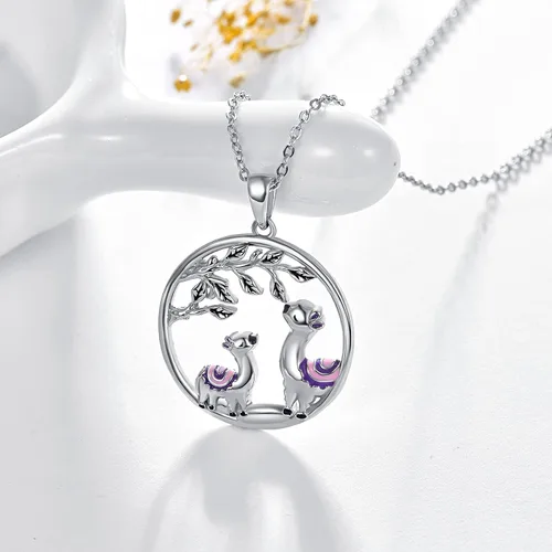 Vista 2 de TANGPOET 925 Sterling Silver Animal Necklace All Cute Animal Pendant Fashion Jewelry Gifts for Women Girls Mother Daughter