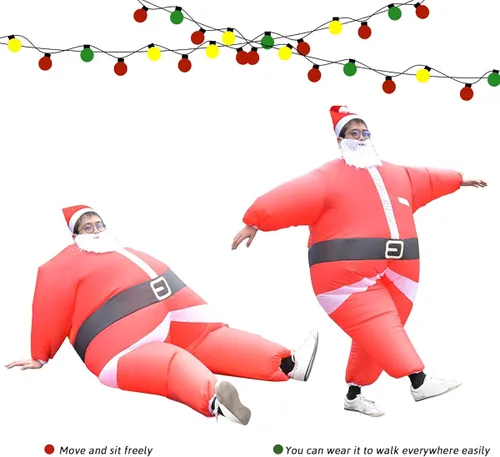 Vista 2 de Disfraz inflable inflable para adultos Navidad Halloween fiesta cosplay hombres y mujeres disfraz divertido de cuerpo completo