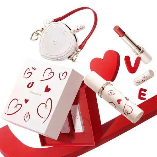 Vista 7 de CARSLAN Juego de lápices labiales mate para el día de San Valentín para uso diario
