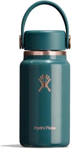 Vista 9 de Hydro Flask Micro Bottle - Mini frasco aislado a prueba de fugas para bolso o bolsillo en 6.7 onzas, verde agave