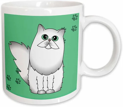 Vista 11 de 3dRose mug_6111_4 White Chinchilla - Taza negra de dos tonos, multicolor, 11 onzas