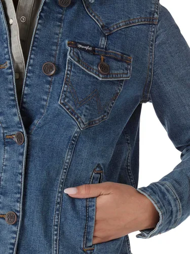 Vista 2 de Wrangler Chaqueta vaquera retro occidental para mujer