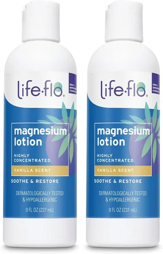 Vista 10 de LIFE-FLO Loción de magnesio - Loción de magnesio altamente concentrada para niños y adultos - Calma los músculos y las articulaciones cuando se
