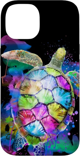 Vista 4 de Rainbow Turtle Design Colorful Turtle Print Sea Turtle Shell Case for iPhone 17