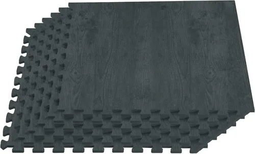 Vista 19 de Azulejos de espuma estampada de 3/8 de pulgada de grosor Forest Floor, tapetes de espuma de grano de madera entrelazados de primera calidad, piso