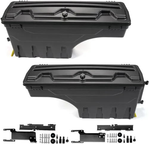 Vista 20 de PIT66 Caja de almacenamiento para cama de camión lado derecho compatible con Ford F150 1997-2014
