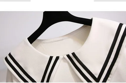 Vista 6 de Sudadera con cuello de marinero con estampado de estrellas para mujer, gótica, de manga larga, estilo vintage, Y2K