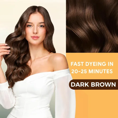 Vista 4 de YOURTONE Champú de tinte para el cabello castaño oscuro 3 en 1 para cobertura de cabello gris, champú de color de cabello para mujeres y hombres