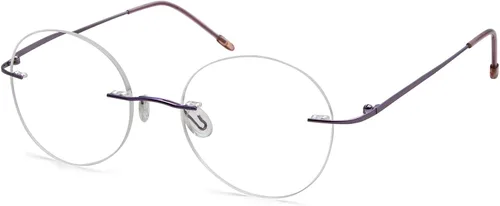 Vista 7 de Eyekepper Paquete de 3 lentes de lectura redondos de metal sin montura para mujeres y hombres, lectores circulares sin marco (azul/rojo/púrpura) +
