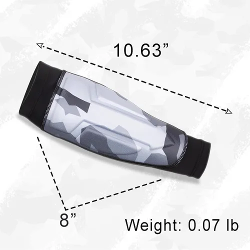 Vista 2 de Protector de brazo de tiro con arco manga acolchada para antebrazo con cierre ajustable, equipo de protección de brazo elástico transpirable