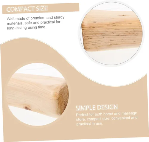 Vista 7 de Almohada de sauna de madera ortopédica para el cuello Almohada de apoyo para el dolor de cuello Almohada de espalda baja Suministro de sala de vapor