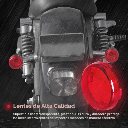 Vista 3 de NTHREEAUTO - Juego completo de cubiertas de lentes de luz de señal de giro para Harley Sportster Street Glide Road King Softail, ámbar, rojo