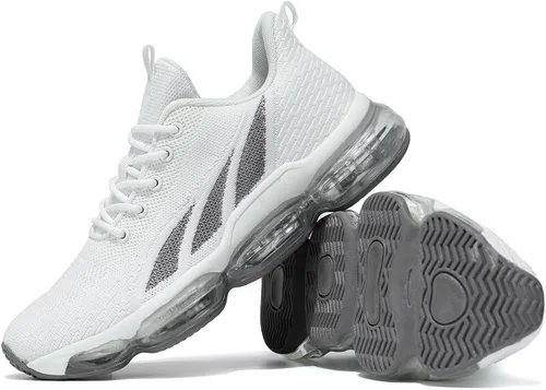 Vista 6 de Pozvnn Zapatillas de correr para hombre con cojín de aire, zapatillas de deporte de moda, informales, tenis, caminar, atléticos, zapatillas