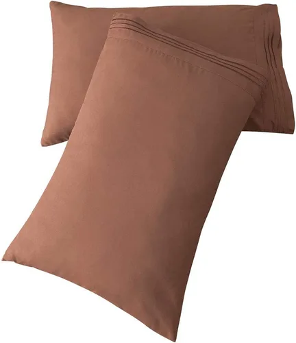 Vista 10 de SONORO KATE Juego de fundas de almohada de lujo de microfibra cepillada 1800 Bedding - antiarrugas, (beige, 2 fundas de almohada estándar)