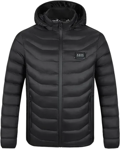 Vista 5 de Chaleco térmico unisex acolchado acolchado con capucha recargable USB para invierno cálido abrigo bolsillo